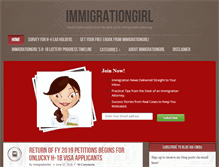 Tablet Screenshot of immigrationgirl.com